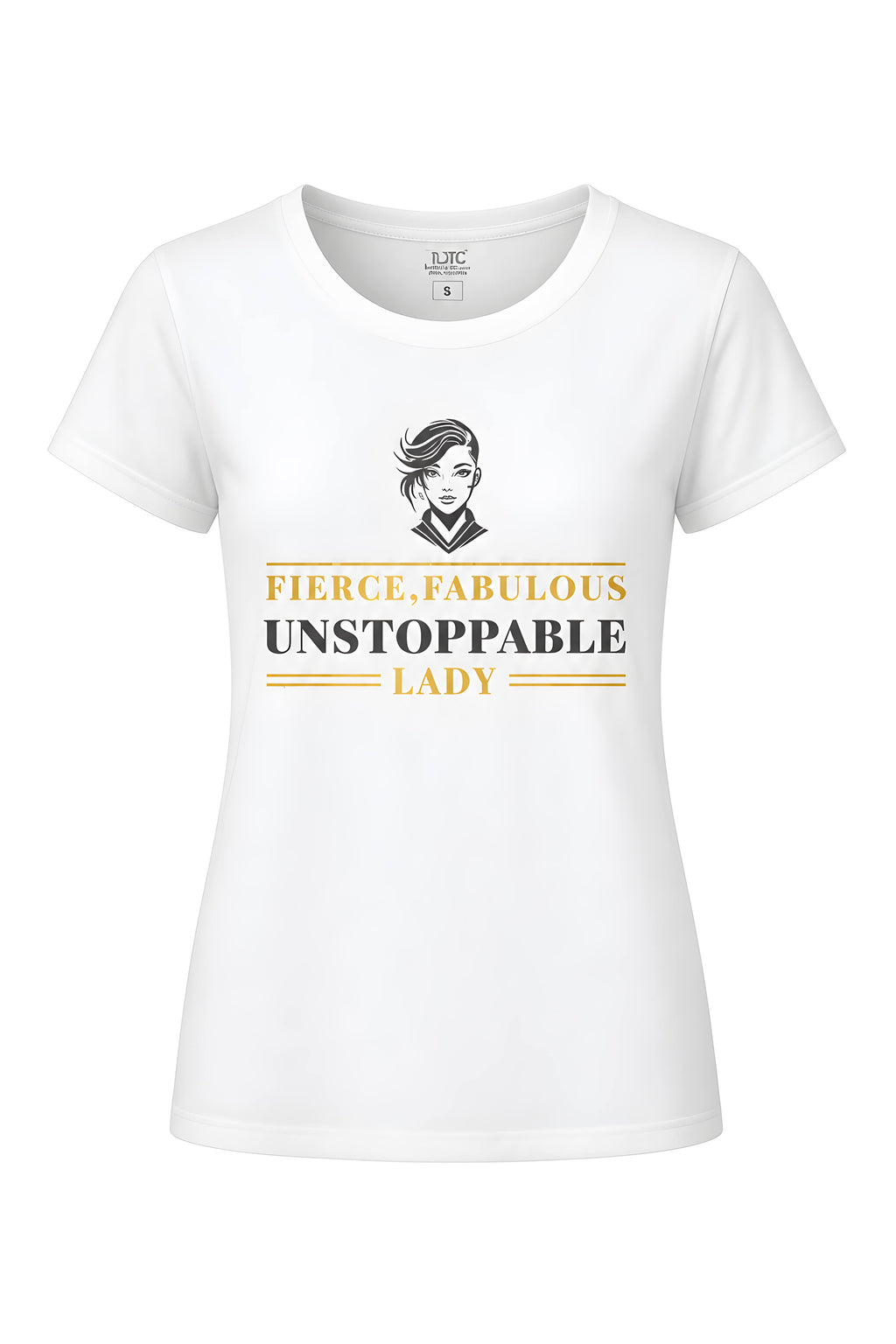 FG0002_ Regular Fit Printed Ladies Tee _White_ FotL Open End 165