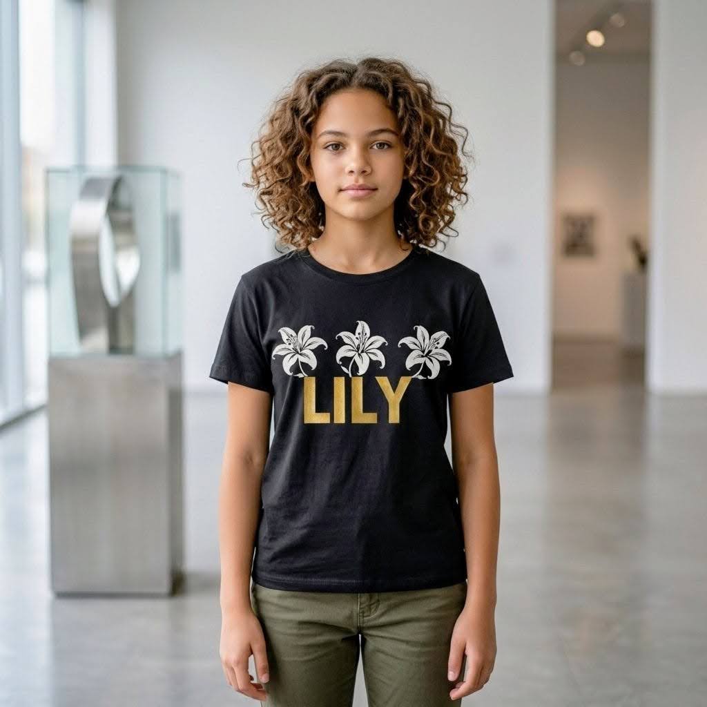 FG0003_ Regular Fit Printed Kids Tee _Black_ FotL  165