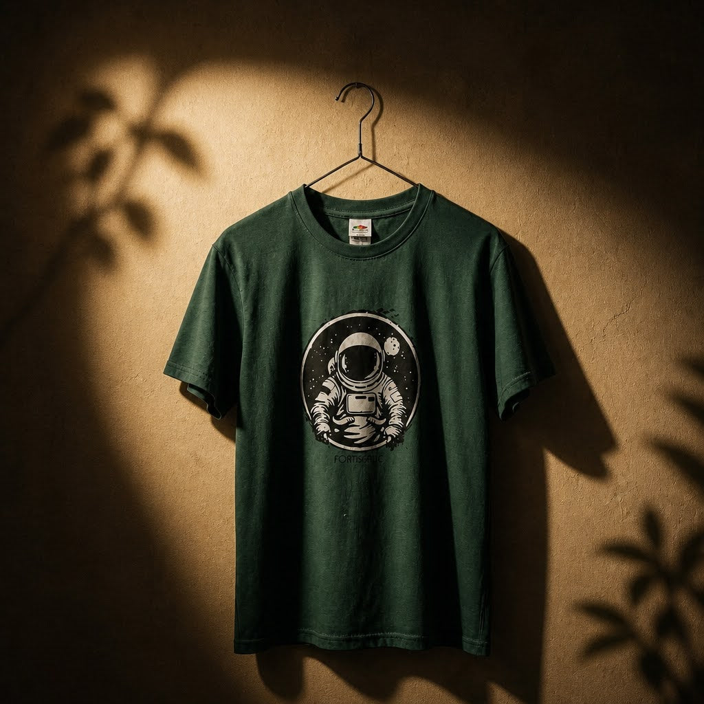 FG0007_ Regular Fit Printed Kids Tee _Bottle Green_ FotL  165