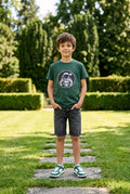 FG0007_ Regular Fit Printed Kids Tee _Bottle Green_ FotL  165