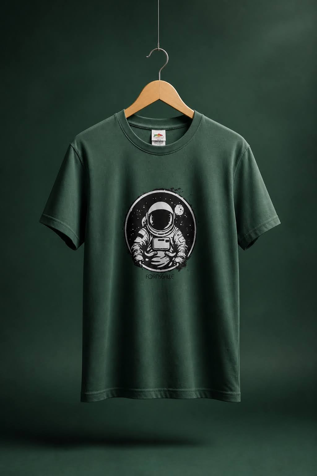 FG0007_ Regular Fit Printed Kids Tee _Bottle Green_ FotL  165
