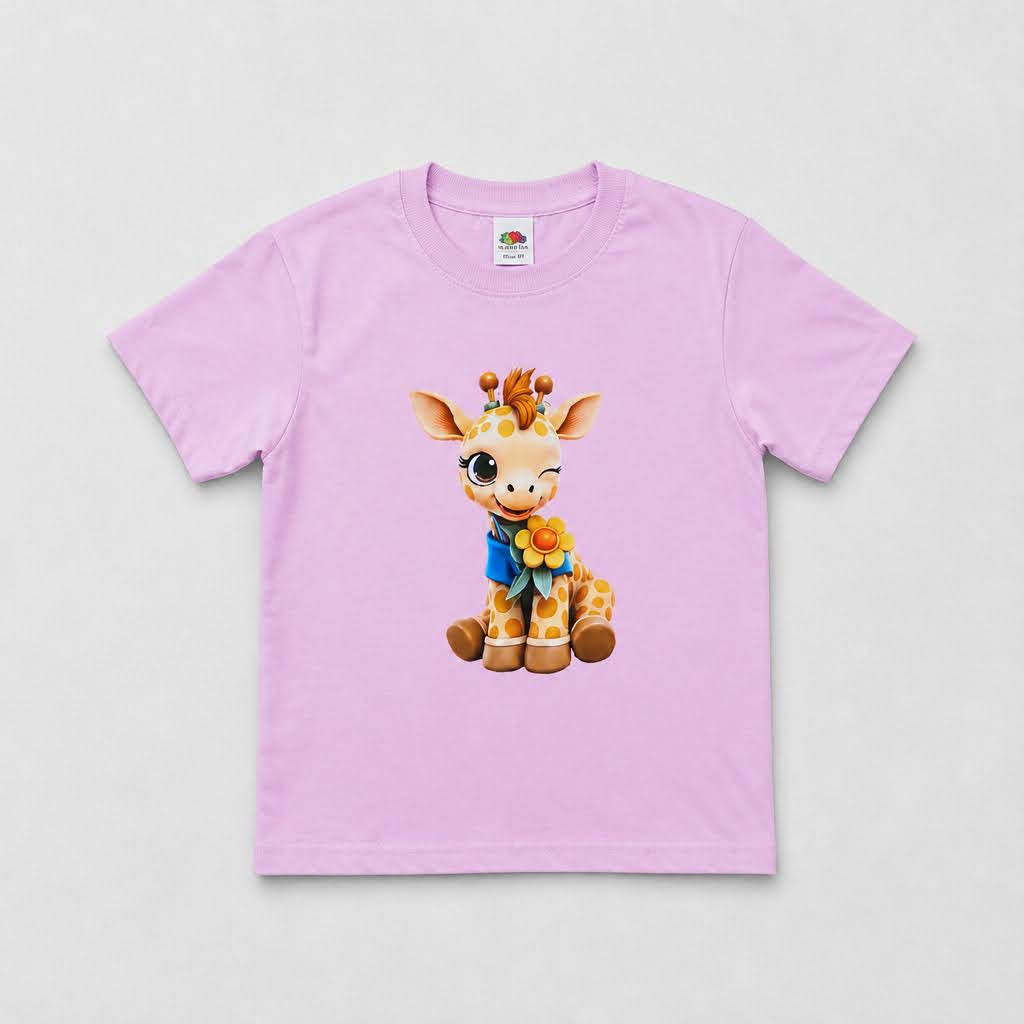 FG0009_ Regular Fit Printed Kids Tee -Light Pink_ FotL  165