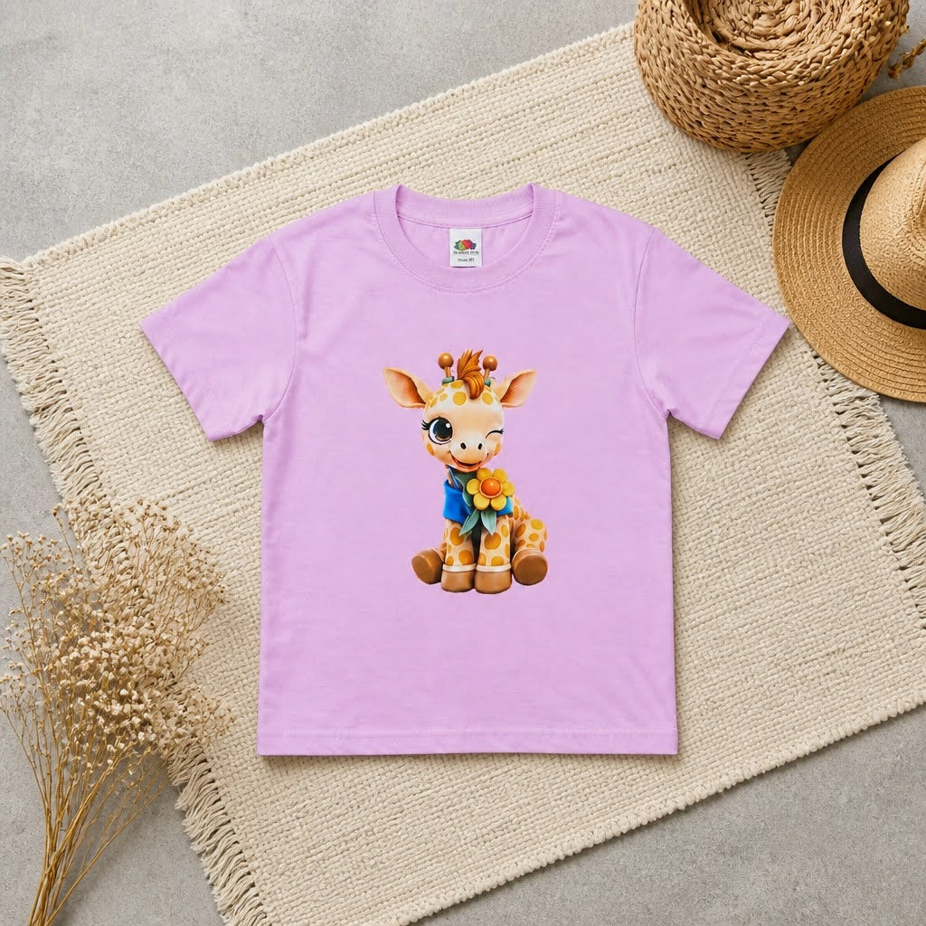 FG0009_ Regular Fit Printed Kids Tee -Light Pink_ FotL  165