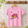 FG0008_ Regular Fit Printed Kids Tee -Light Pink_ FotL  165