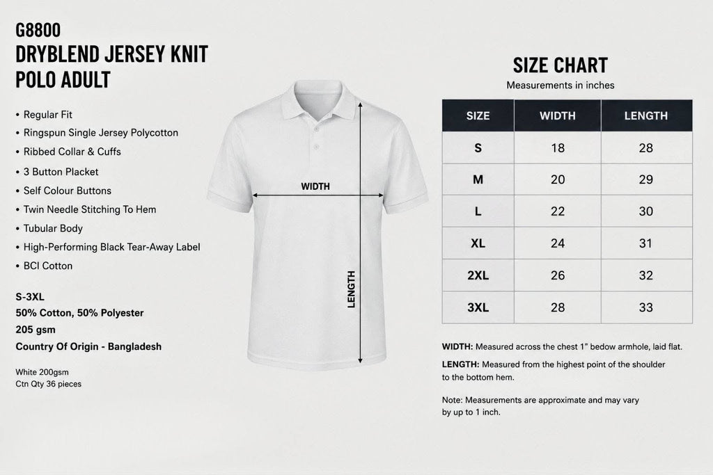 FG0005_ Regular Fit POLO shirt _White_ G8800 200